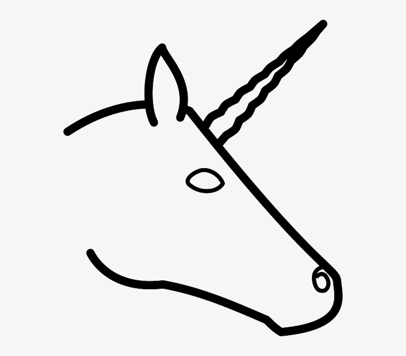 820x720 Unicorns Head, Profile, Silhouette, Cartoon, Horse