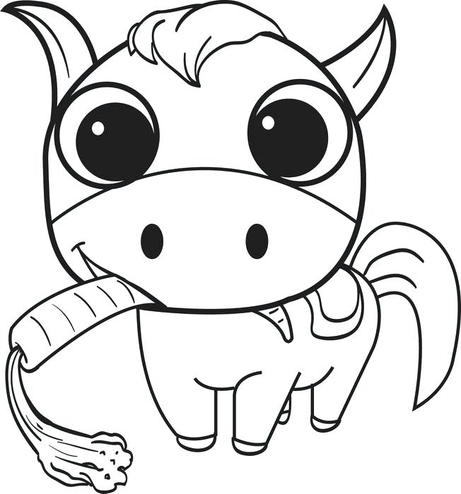 652x700 Cartoon Horse Coloring Pages Horse Drawing For Kids Kitchen Island