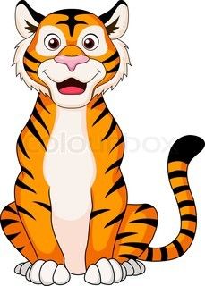 229x320 Cute Tiger Cartoon Sitting Tattoos Cute Tigers, Tiger