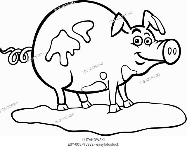 640x505 Farm Animals Cartoon For Coloring Book Stock Photos And Images