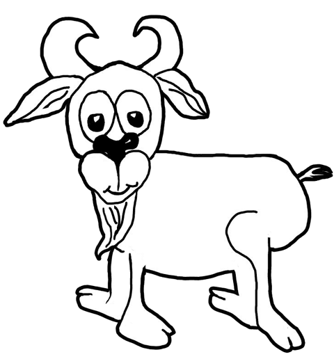480x516 How To Draw Cartoon Goats Farm Animals Step