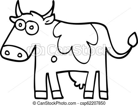 450x347 Line Drawing Cartoon Farm Cow
