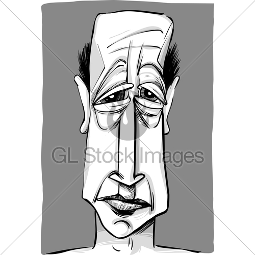 500x500 Old Man Caricature Gl Stock Images