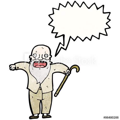 500x500 Cartoon Old Man Shouting