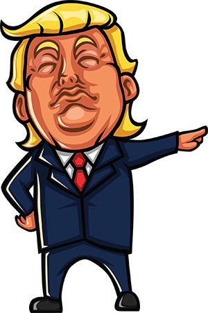 Cartoon Drawing Of Donald Trump