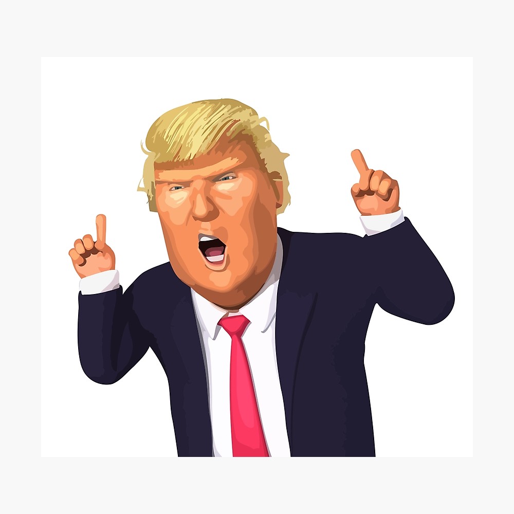 1000x1000 Donald Trump Cartoon Toon Drawing Funny Crazy Election