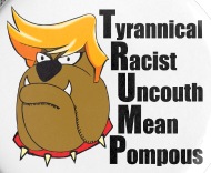 190x156 Funny Anti Trump Cartoon Large Buttons Spreadshirt