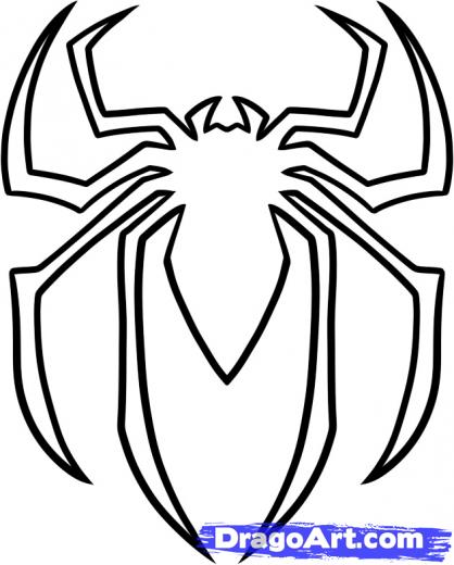 418x520 How To Draw A Cartoon Spiderman Step