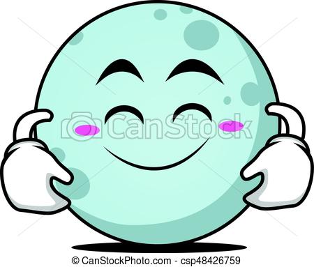 450x383 Cute Smile Moon Face Character Vector Illustration