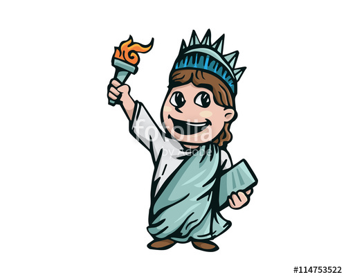 500x400 American Liberty Statue Caricature