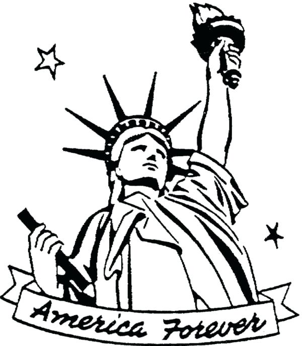 600x686 Coloring Pages Statue Of Liberty Moonoon