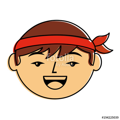 500x500 Cartoon Face Cartoon Happy Chinese Man Vector Illustration Drawing