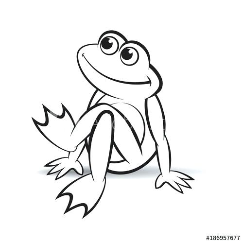 500x500 Outline Of A Frog Frog Template Animal Templates Free Premium
