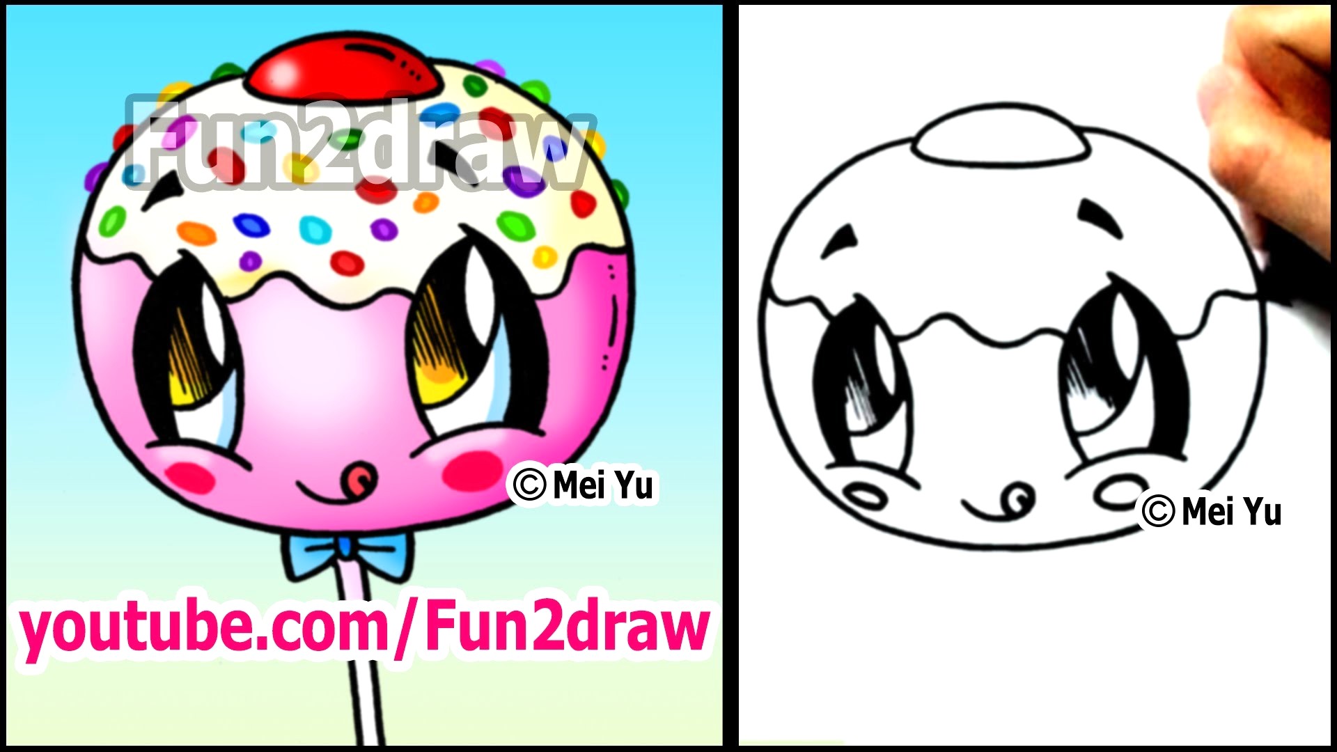1920x1080 Draw This Super Cute Cake Pop And Eat It Youtube Drawings