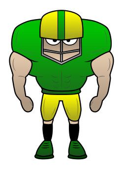250x345 drawing a cartoon football player football football defense