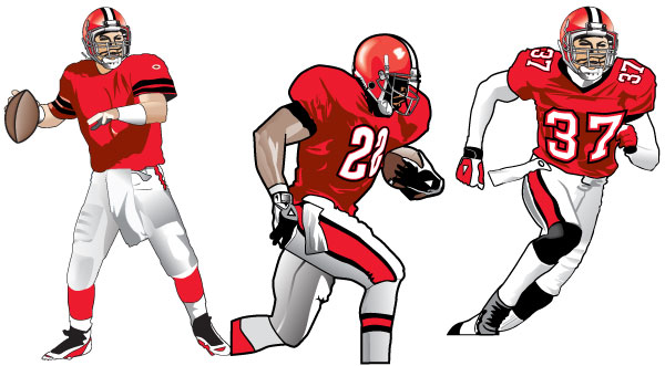 600x331 Drawing Of A Football Player Clip Art Clipartix