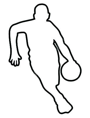 308x406 Football Player Outline Cartoon Vector Outline Illustration