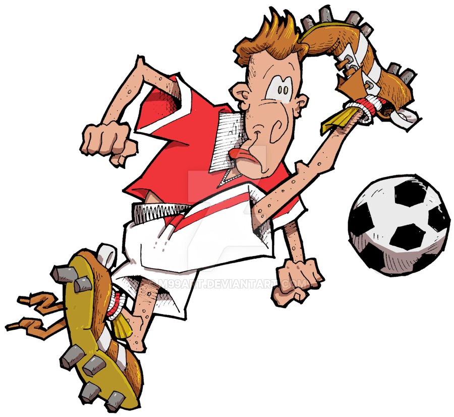 900x827 Cartoon Footballer