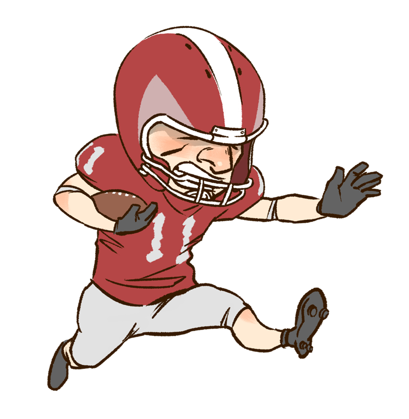 800x820 Cartoon Football Clipart
