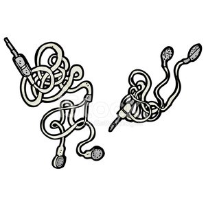 300x300 Cartoon Ear Phones Premium Clipart