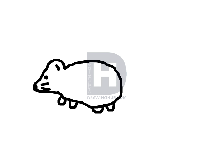 699x509 How To Draw A Cartoon Mouse For Kids, Step