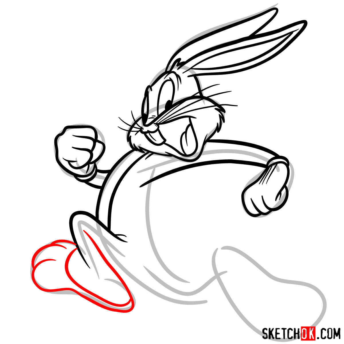 1200x1200 Bugs Bunny Ears Drawing Line In The Sand Daffy Duck Episode