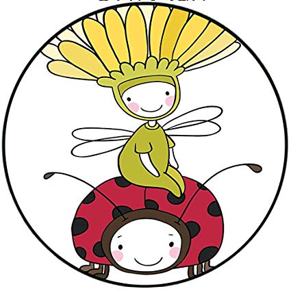 425x425 Short Plush Round Rug Cartoon Cute Flower Fairy
