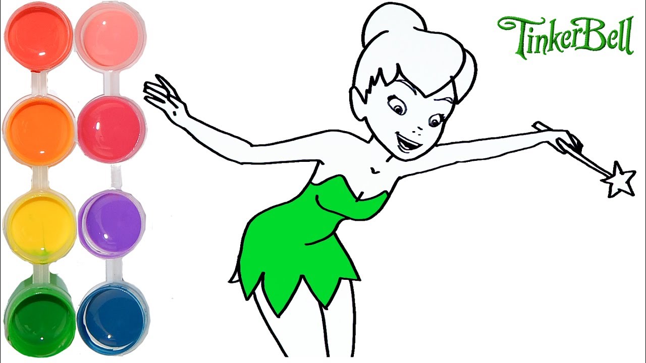 1280x720 how to draw color tinker bell fairy princess drawing