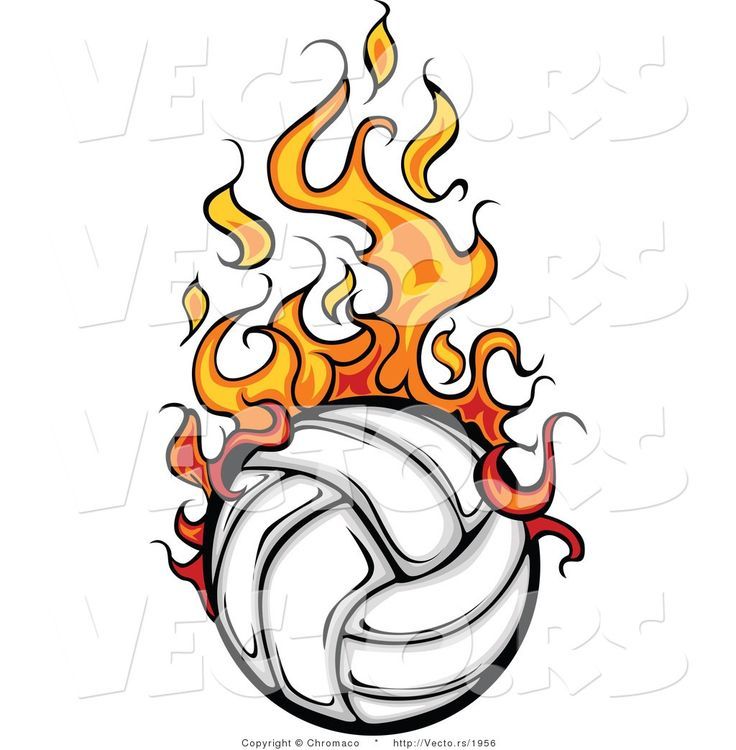 736x750 Image Result For How To Draw A Volleyball On Fire Senior Night