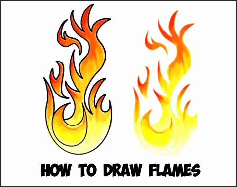 480x380 Pictures Of Flames To Draw Awesome How To Draw Flames