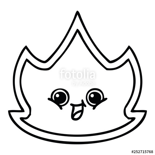 500x500 Line Drawing Cartoon Fire Stock Image And Royalty Free Vector