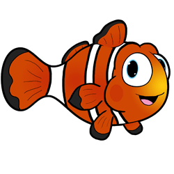 250x250 Cartoon Clownfish Step