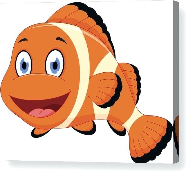 665x615 How To Draw A Cartoon Clown Fish Running