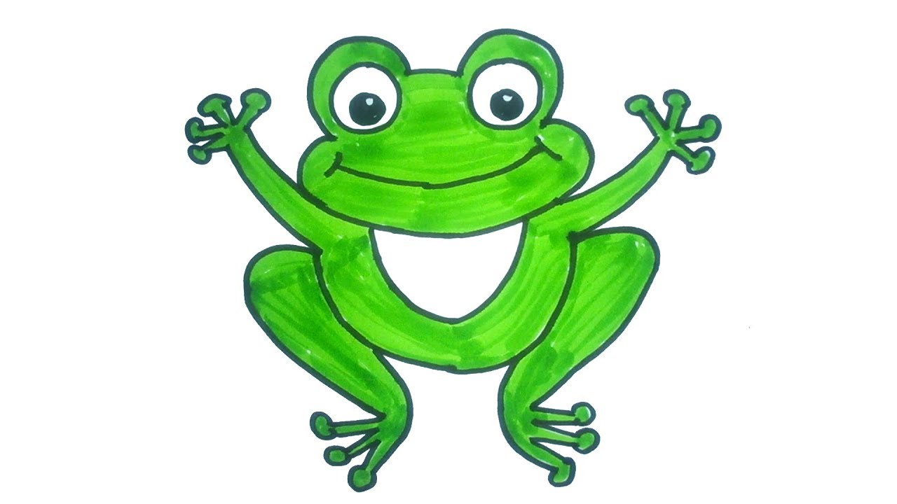 1280x720 Cartoon Frog Drawing How To Draw A Cartoon Frog Easy Step