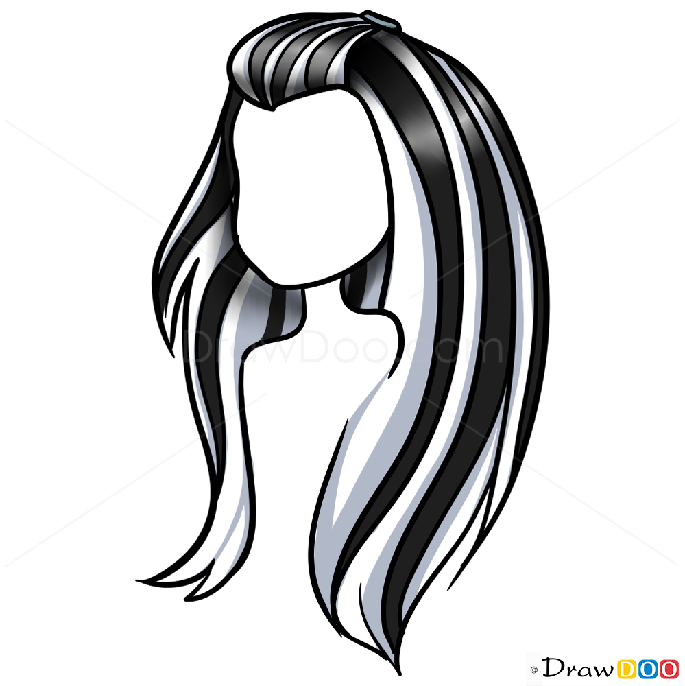 999x1000 Draw Cartoon Hair Lesson, Step