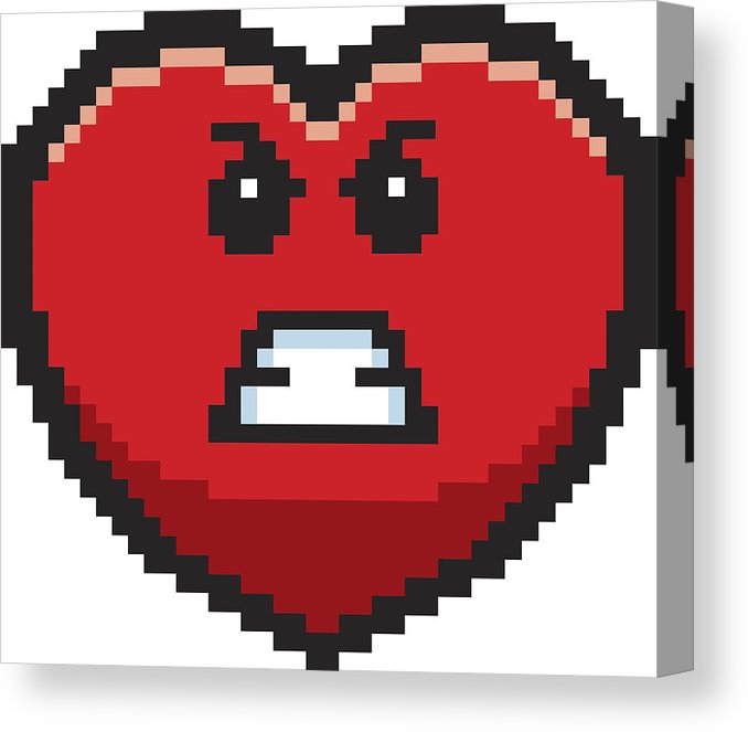 678x663 angry bit cartoon heart canvas print canvas art