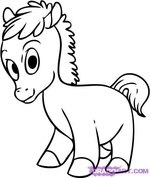 479x569 Cute Cartoon Horses How To Draw A Cartoon Horse Step More