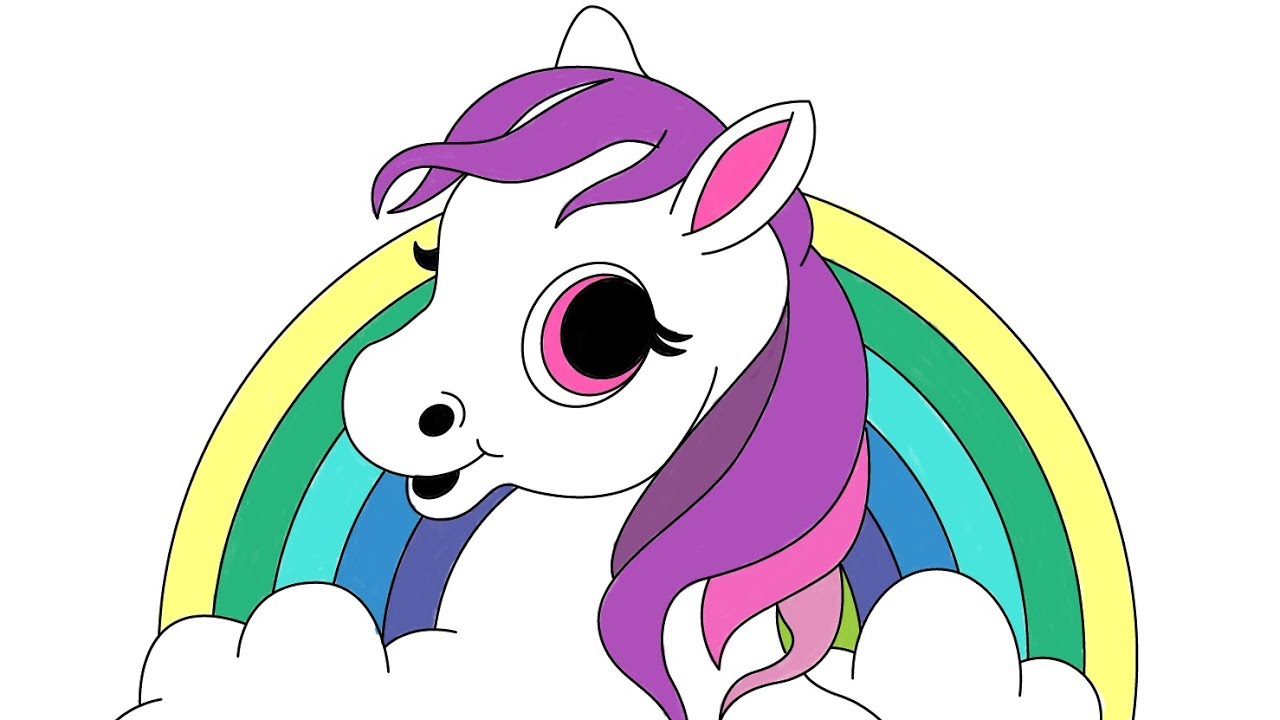 1280x720 how to draw cute horse draw cartoon horse draw color horse