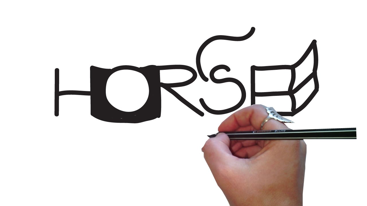 1280x720 How To Turn Word Horse Into A Cartoon Horse