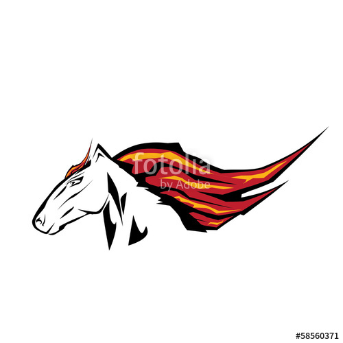 500x500 Vector Cartoon Horse Head