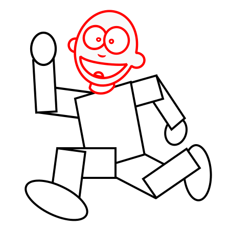 450x450 Drawing A Cartoon Running Man