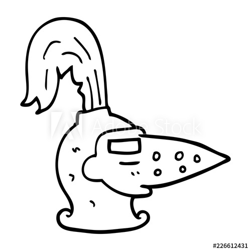 500x500 Line Drawing Cartoon Knights Helmet
