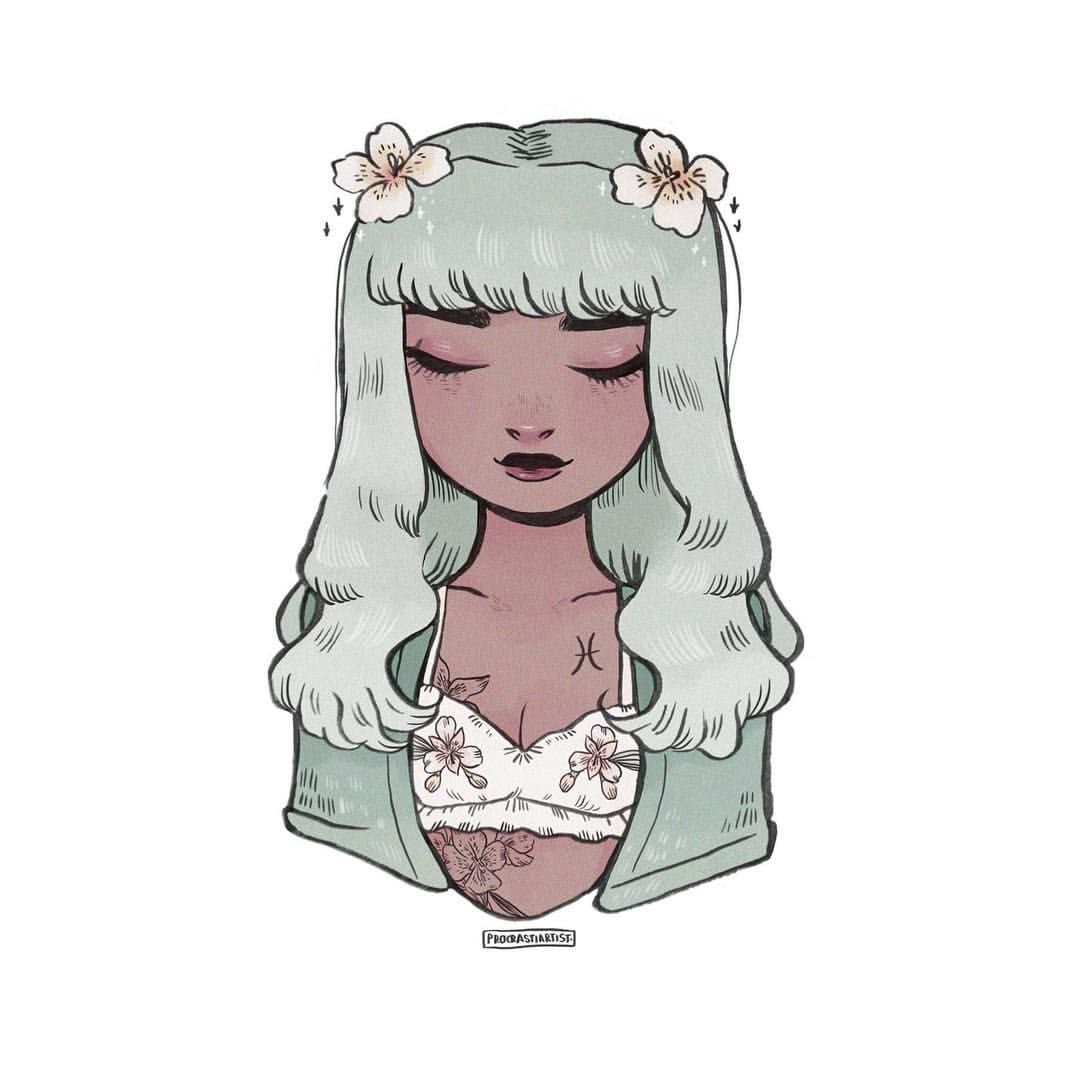 1080x1080 pisces alstroemerias art characters illustration art, zodiac