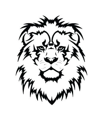 341x410 Lion Face Drawing