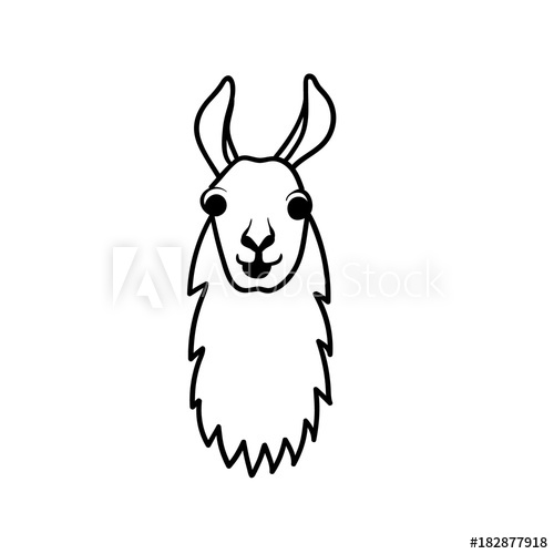 500x500 Vector Illustration Of Cute Character South America Lama