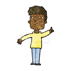 300x300 Cartoon Man Raising Point Stock Vectors