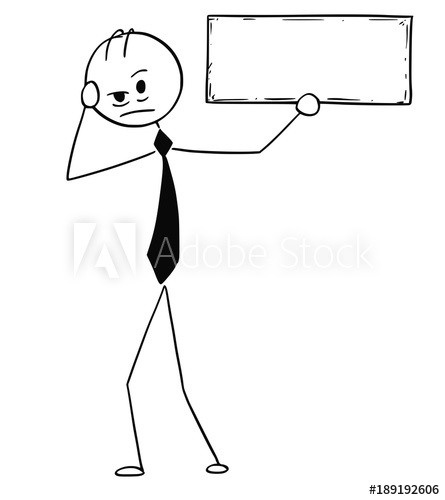 445x500 cartoon stick man drawing conceptual illustration of depressed