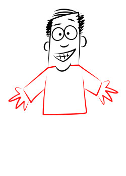 250x348 Drawing A Cartoon Man