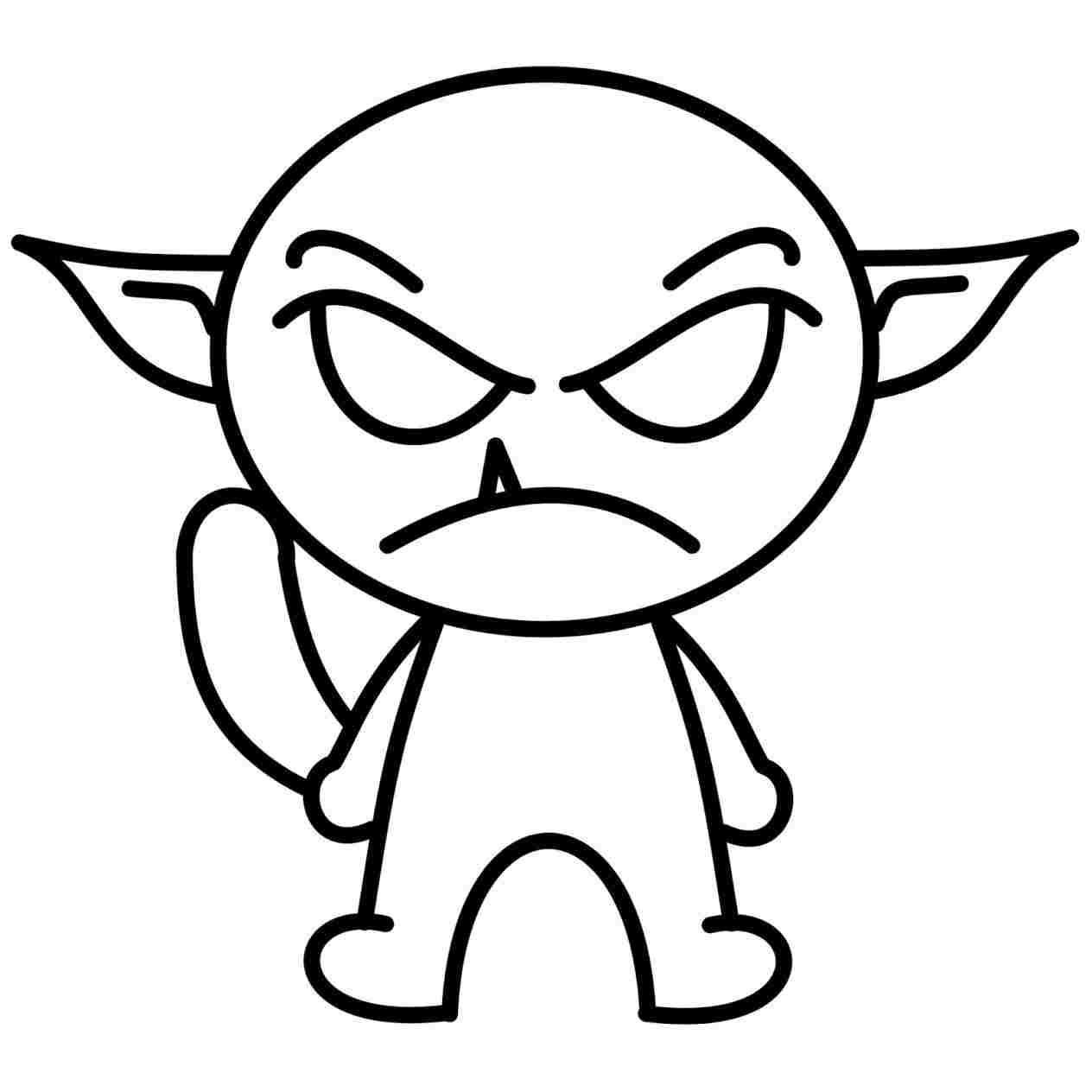 1264x1264 Cute Cartoon Monster Drawing