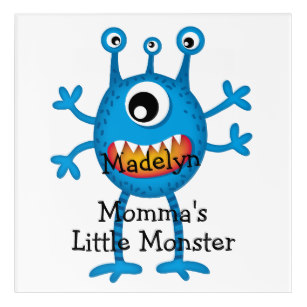 307x307 Cute Cartoon Monster Drawing Art Wall Zazzle